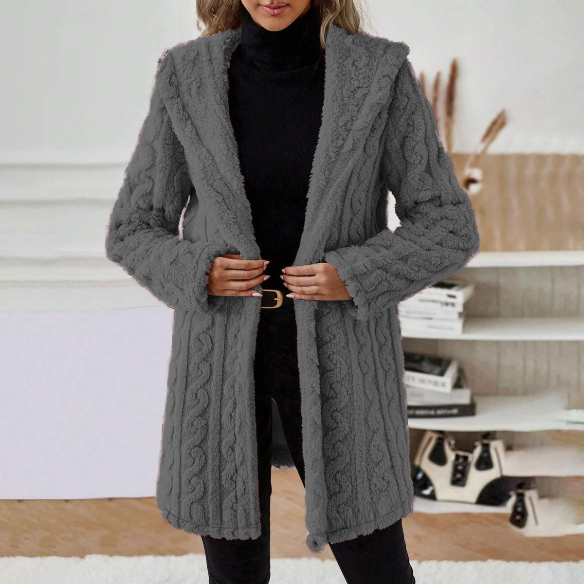 Damen Karierte Überhemdjacke mit Brusttaschen EB