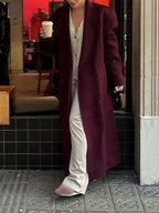 Damen eleganter Wool Coat mit doppelter Knopfleiste EB