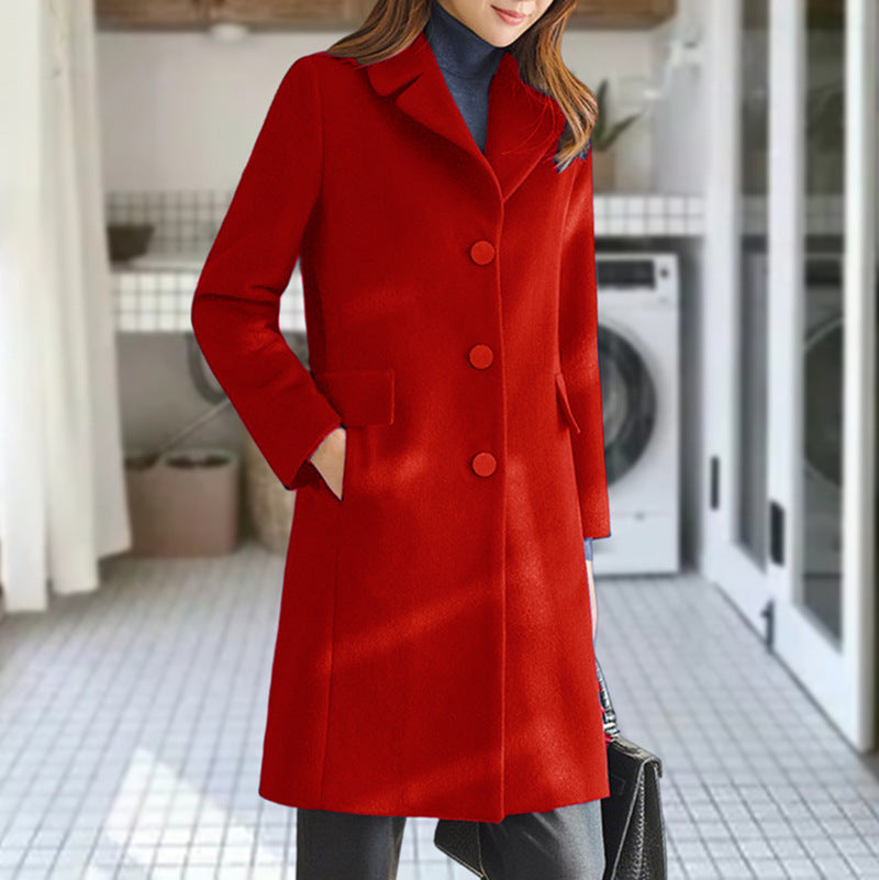 Damen klassischer Wollmantel EB