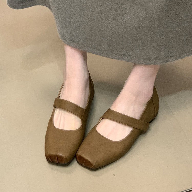 Damen Ballerinas mit elastischem Riemchen und komfortablem Fußbett EB