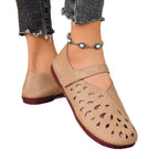 Damen bequeme Schlupfsandalen mit durchbrochenem Design EB
