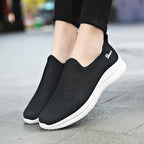 Damen Atmungsaktive Slip-On Freizeitschuhe mit rutschfester Sohle EB