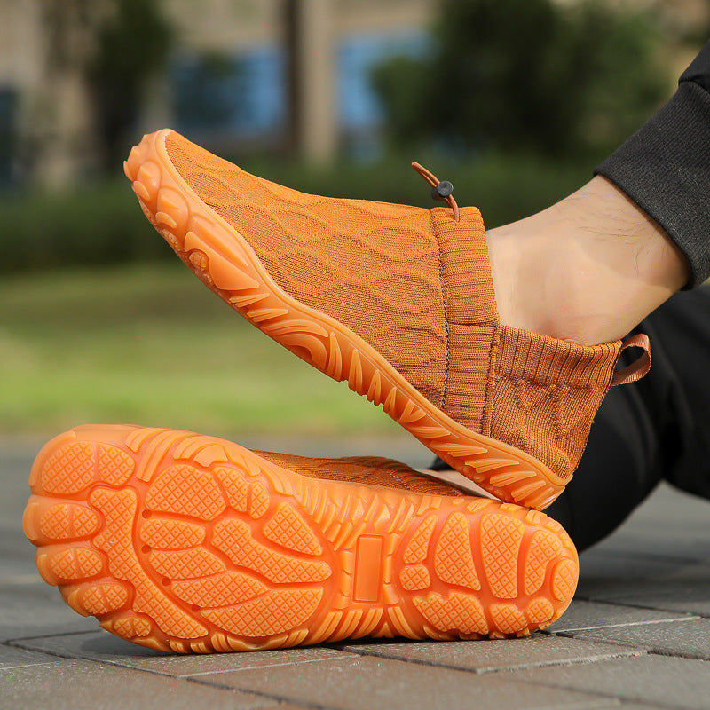 Damen bequeme Slip-On Laufschuhe mit strapazierfähigem Obermaterial und rutschfester Sohle EB
