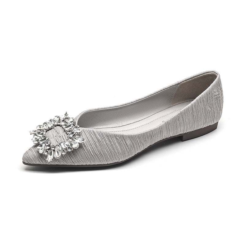 Damen Ballerinas mit funkelndem Strassdetail EB