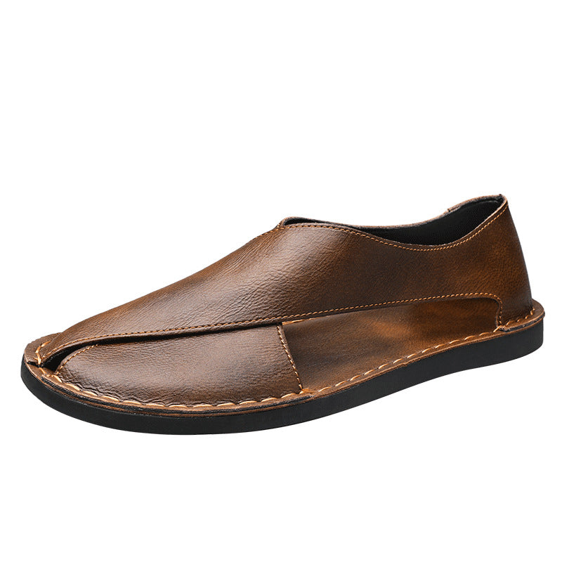 Damen Bequeme Leder-Slipper mit flexiblem Design EB