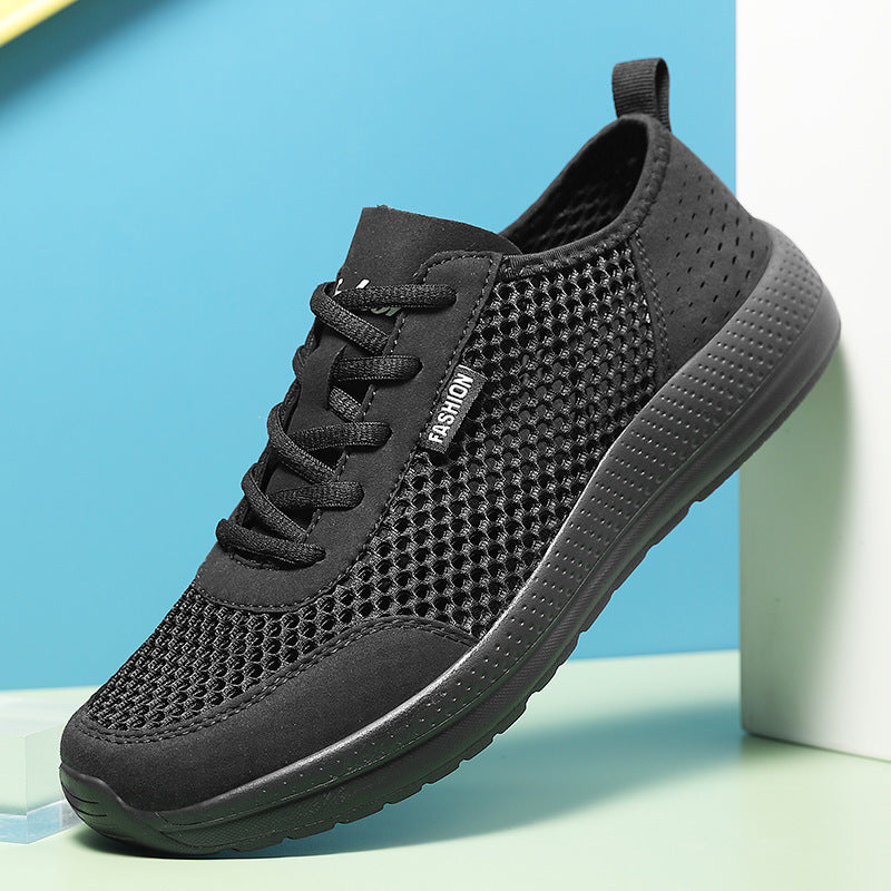 Unisex nan leichter Komfort-Walking-Schuh mit luftigem Wabenmesh, ergonomischer Dämpfungssohle und Zuglasche EB