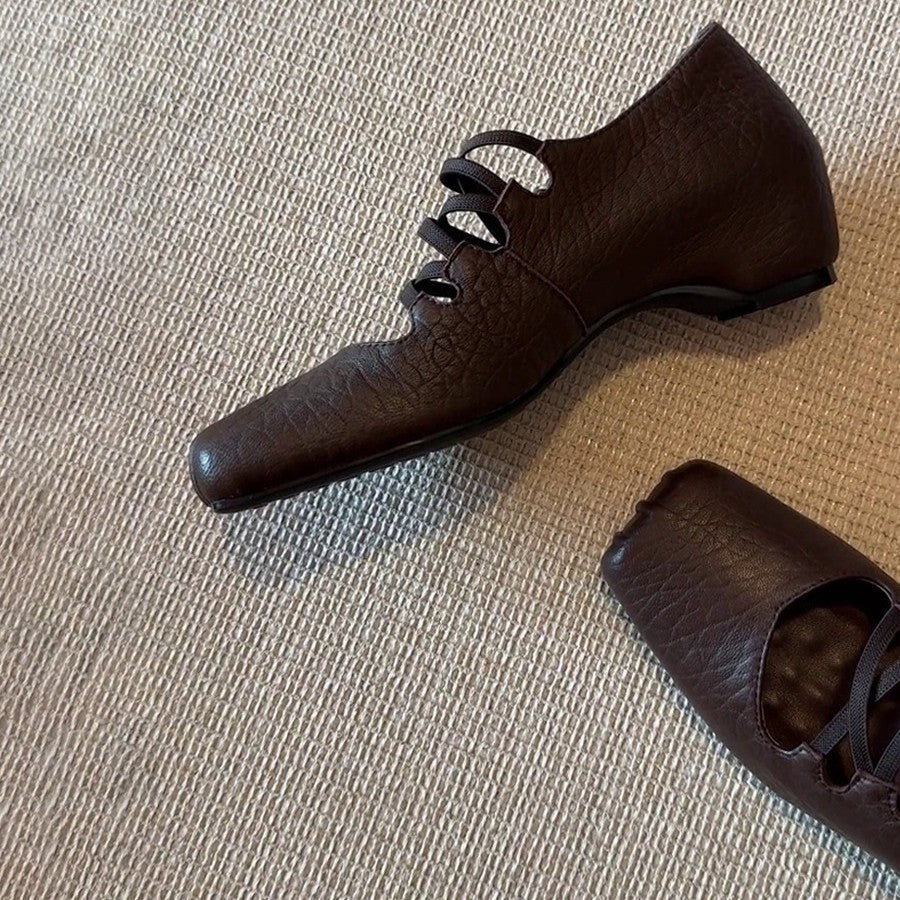 Damen elegante Ballerinas mit modischem Schnürdesign EB