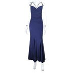 Damen elegantes Abendkleid mit schmalem Schnitt und raffinierten Trägern EB
