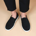 Damen Bequeme Slip-On Freizeitschuhe mit atmungsaktiven Einsätzen EB