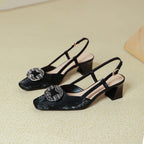 Damen Slingback Pumps mit luxuriösem Schmuckdetail EB