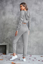 Damen bequemer Hoodie-Overall mit praktischen Taschen und elastischem Taillenzug EB