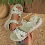 Damen Bequeme und stilvolle Riemensandalen mit elastischen Details EB