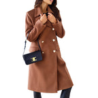 Damen Elegante und warme Wollmantel EB