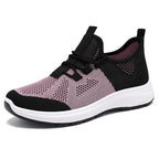 Damen atmungsaktive Laufschuhe mit elastischen Schnürsenkeln EB
