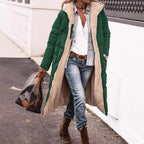 Damen Lange Gefütterte Winterjacke mit Luxuriösem Innenfutter EB