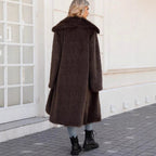 Damen Flauschiger Oversized-Mantel mit modernem Schnitt EB