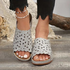 Damen Bequeme und modische Zehentrenner-Sandalen EB