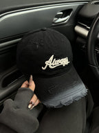 Damen-Baseballkappe mit Distressed-Grafik