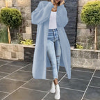 Damen Großer Strickmantel mit tiefen Taschen und lässigem Schnitt EB