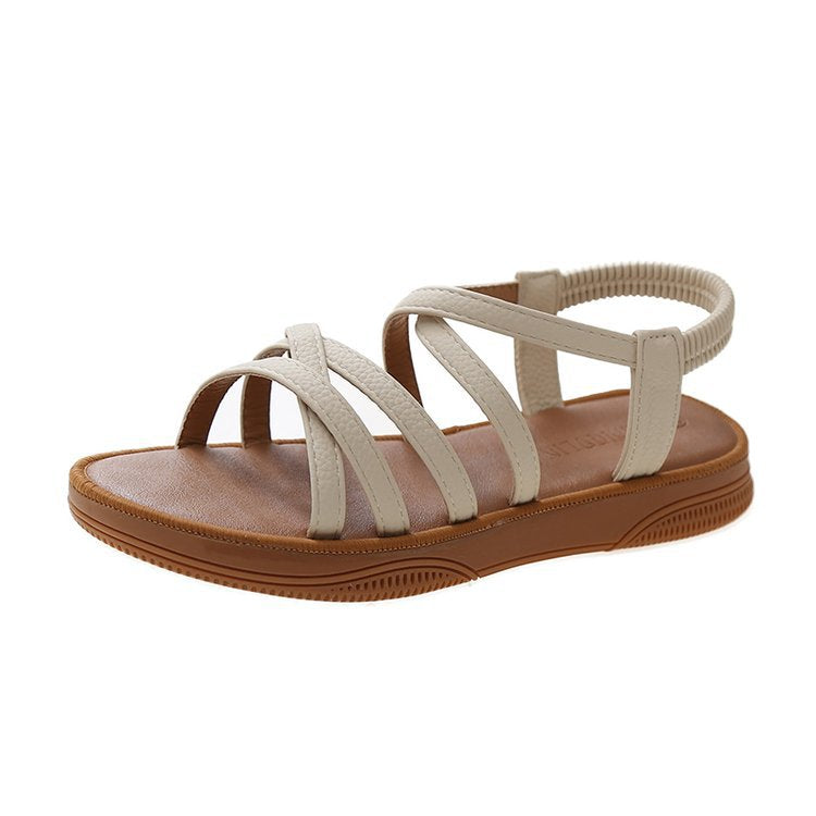 Damen bequeme Sandalen mit elastischen Riemen EB