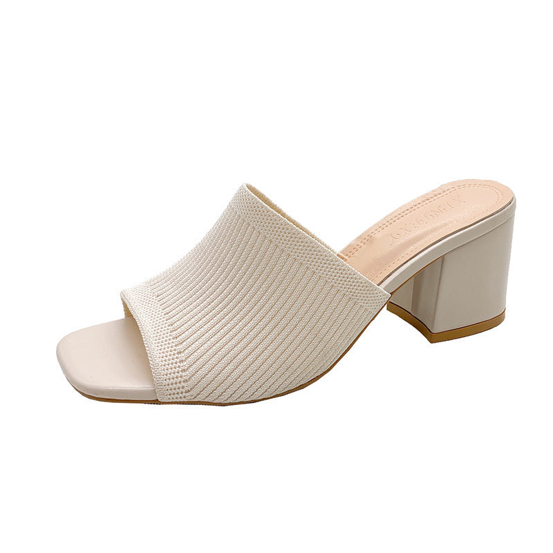 Damen Absatzschuhe mit komfortablem Strickdesign EB