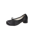 Damen Ballerinas mit punktemuster und komfortablem Blockabsatz EB