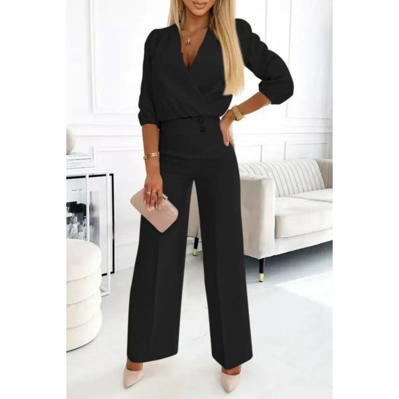 Eleganter Jumpsuit mit weitem Bein