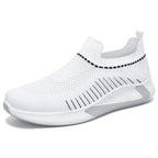 Unisex nan nahtloser Strick-Slip-On Laufschuh mit sockenähnlichem Schaft und hexagonaler Dämpfungssohle EB