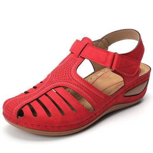 Damen Bequeme Luftige Sandalen mit verstellbarem Riemen und ergonomischer Sohle EB