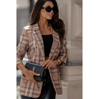 Damen Karoblazer im modernen Oversized-Schnitt mit eleganten Details EB