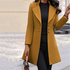 Damen Eleganter Longblazer mit asymmetrischem Schnitt EB