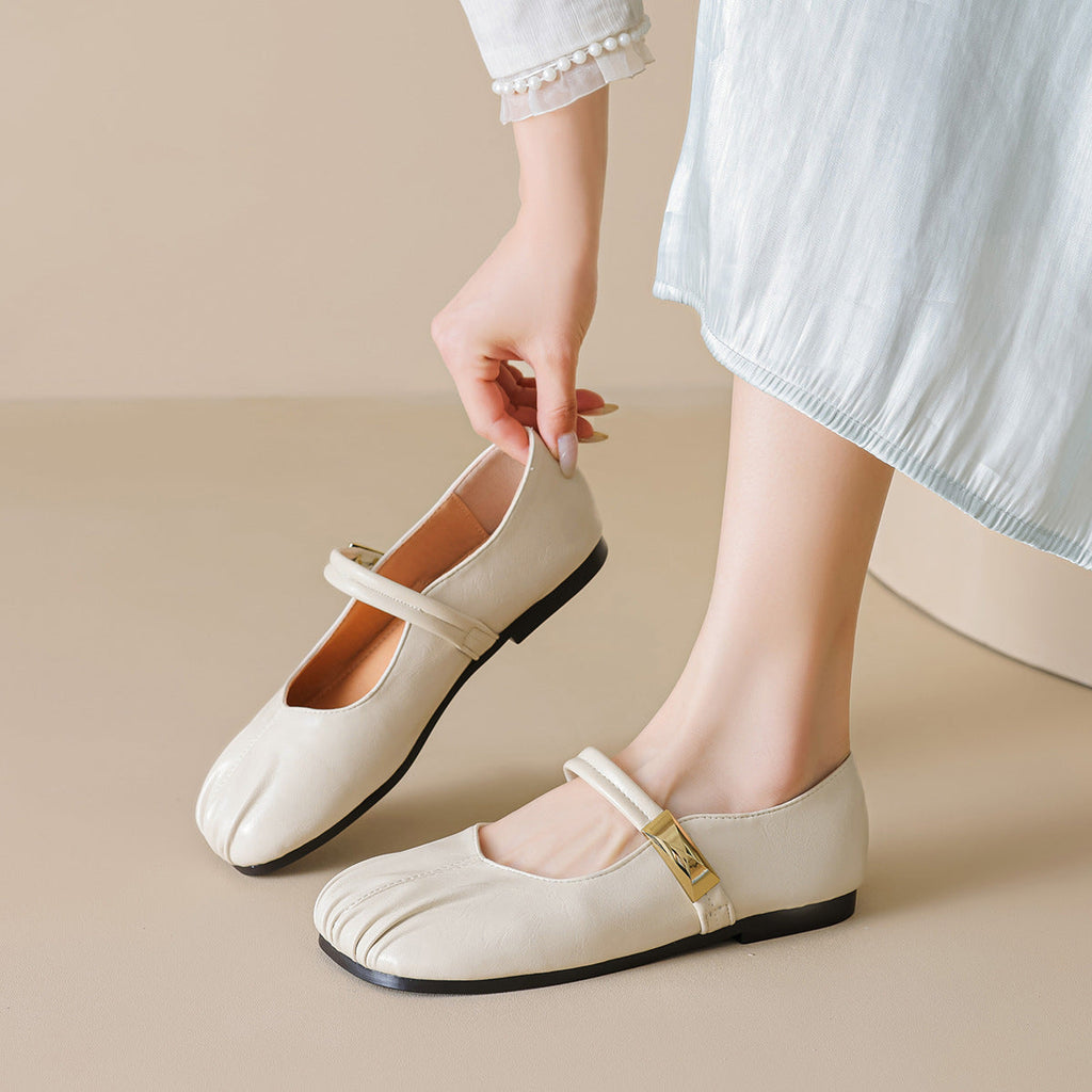 Damen Ballerinas mit dekorativem Riemen und modischem Akzent EB