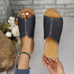 Damen Bequeme Schlupfsandalen mit modischem Schnitt EB