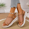 Damen Atmungsaktive Mesh-Sandaletten mit verstellbarem Riemendesign und komfortablem Fußbett EB