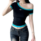 Damen figurbetontes Kurzarmshirt EB