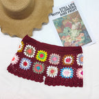 Häkelshorts mit Granny-Square-Muster für Damen