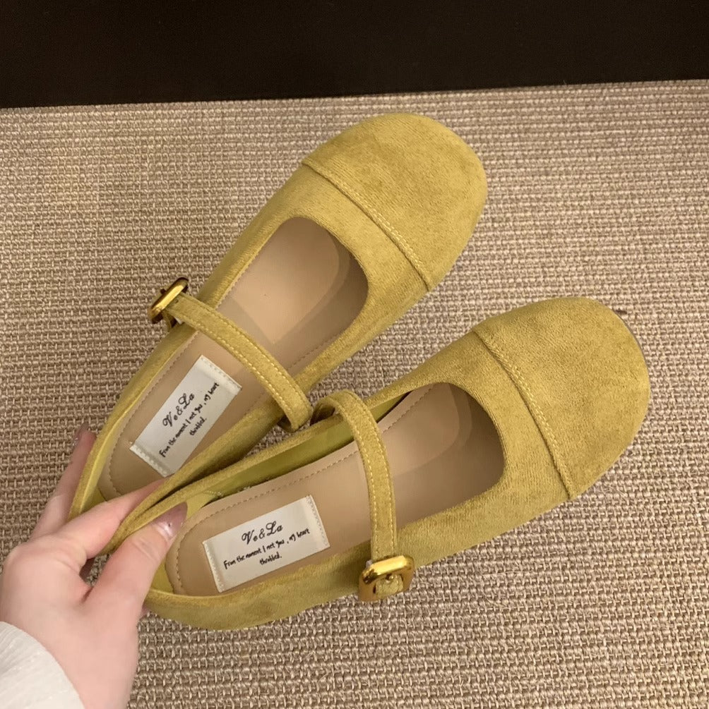 Damen Ballerinas mit verstellbarem Riemen und weichem Innenfutter EB