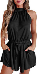 Damen Jumpsuit mit hohem Kragen und tailliertem Schnitt EB