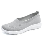 Damen Bequeme Slip-On Schuhe mit flexibler Sohle und atmungsaktivem Obermaterial EB