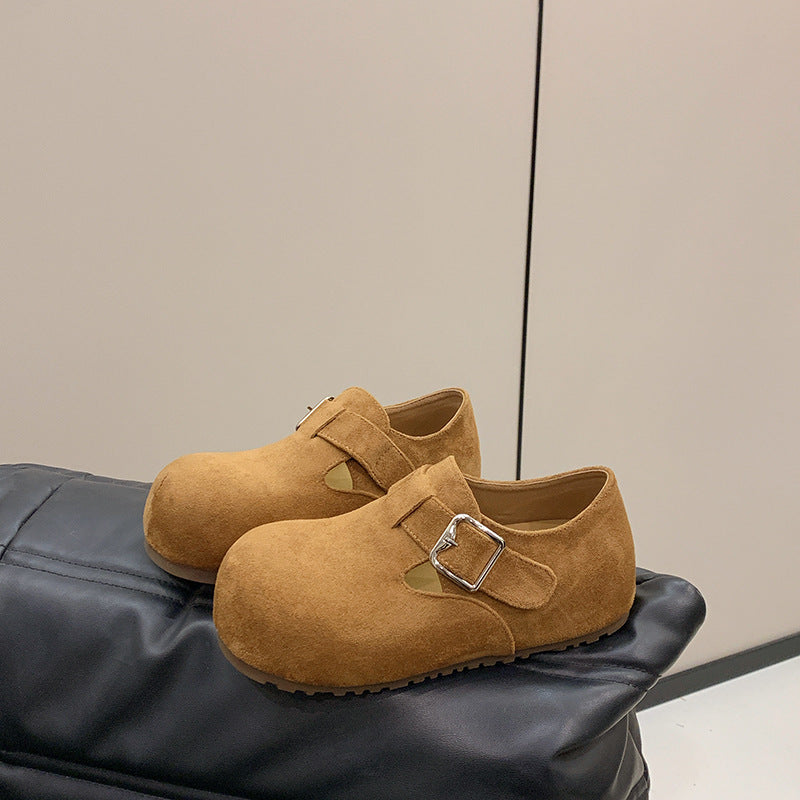 Damen Clogs mit elegantem Schnallenverschluss und weichem Obermaterial EB