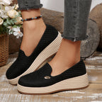 Damen Bequeme Plateauslipper mit elegantem Obermaterial EB