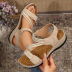 Damen bequeme Sandalen mit ergonomischem Riemen-Design EB
