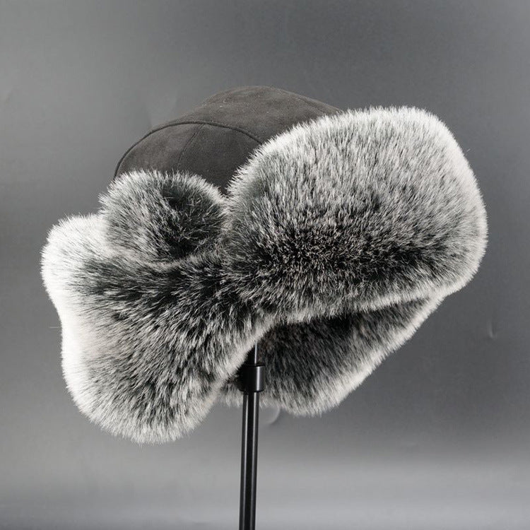 Damen Warme Kunstfellmütze mit Ohrenschutz EB