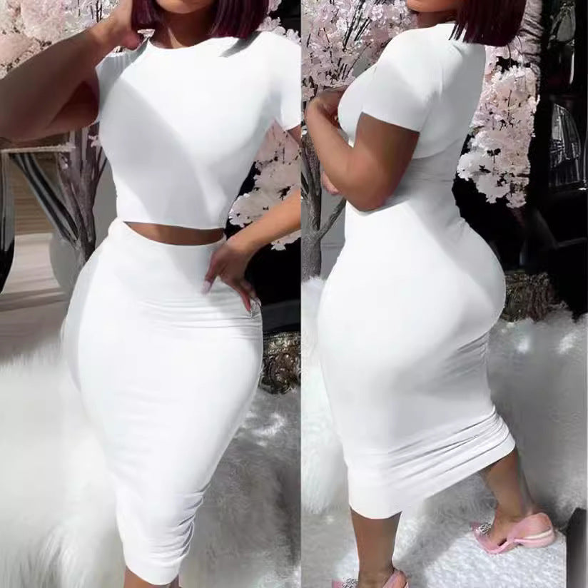Damen Crop-Top und Bleistiftrock Set EB