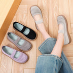 Damen Bequeme Slip-On Freizeitschuhe mit elastischem Riemen EB