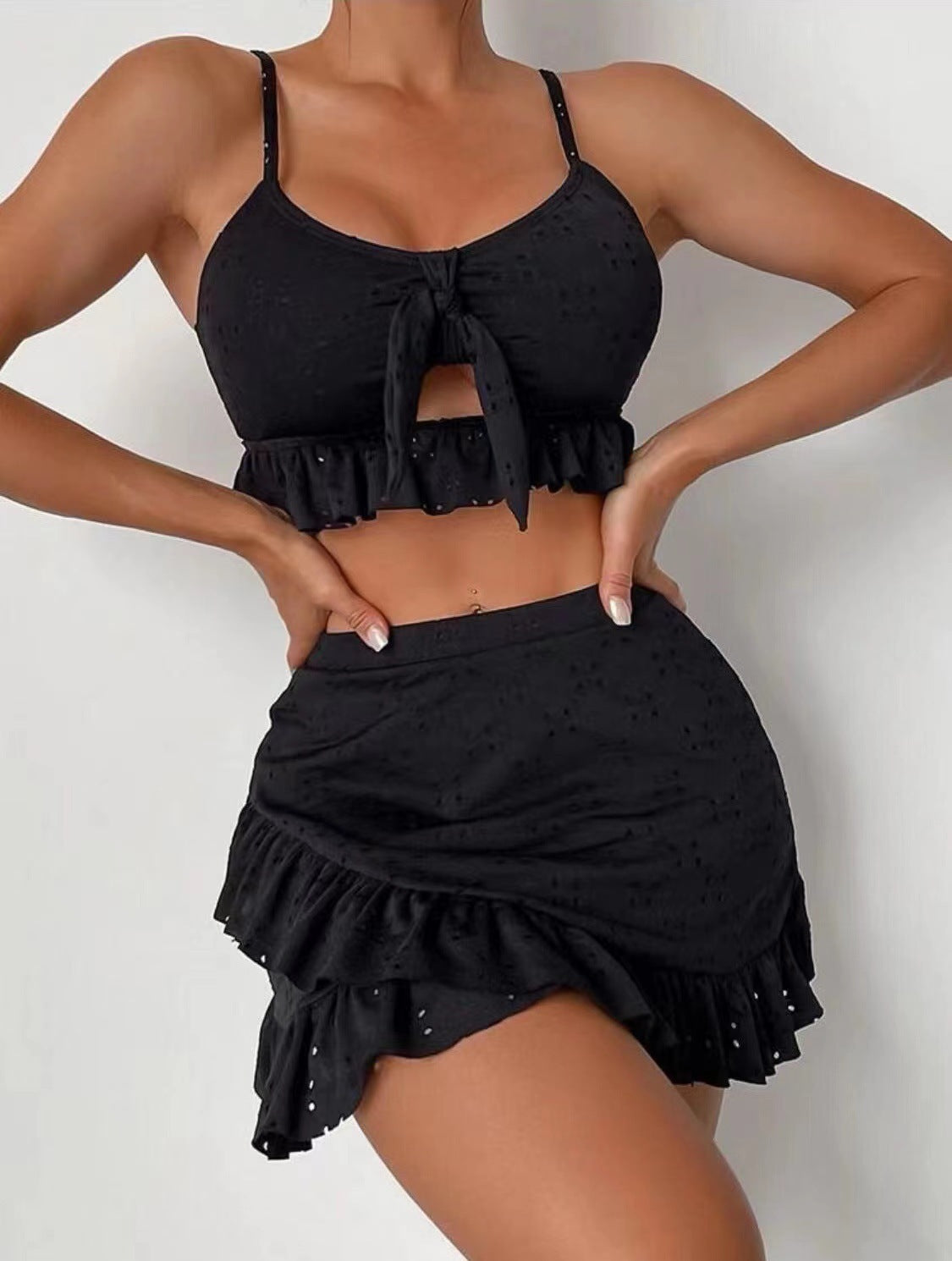 Damen Crop-Top und Rock Set EB