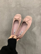 Damen Ballerinas mit zierlichem Schleifenakzent und weichem Innenfutter EB
