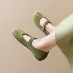 Damen Ballerinas mit luxuriösem Samt und stilvollem Riemen EB