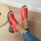 Damen Komfortable Sandalen mit ergonomischem Fußbett und weichem Riemen EB