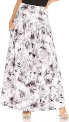 Damen Maxi-Rock mit elastischem Bund und Taschen EB